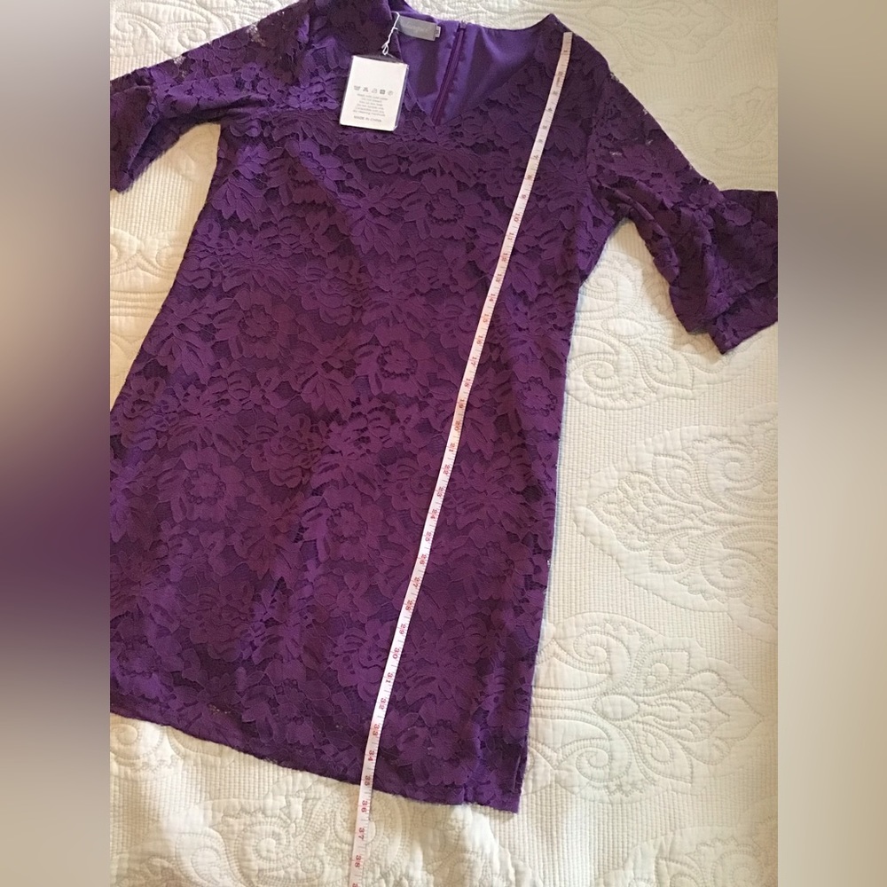 Purple Lace Dress - Picture 4 of 8